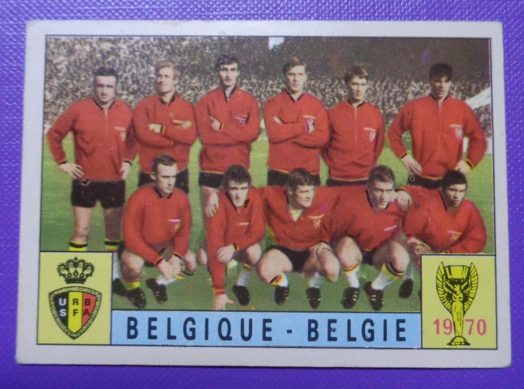 Panini KAART prent anno 1970 voetbal WK Mexico  BELGIE TEAM, Verzenden
