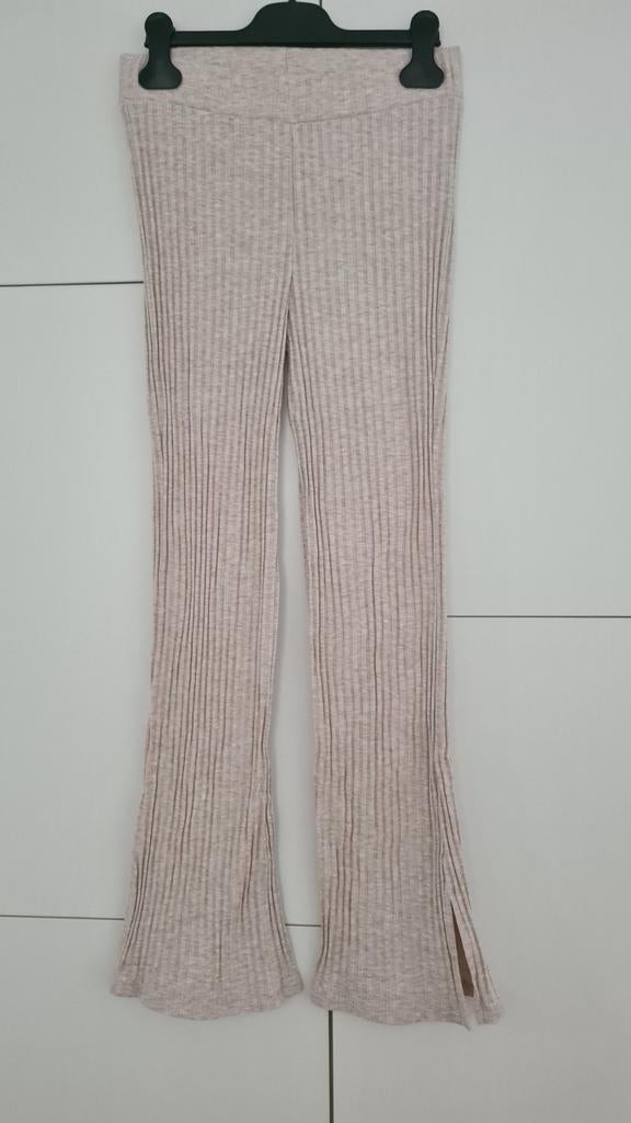 Mango Kids beige riblegging, maat M (kindermaat=164), Broek, Meisje, Mango Teens, Ophalen of Verzenden