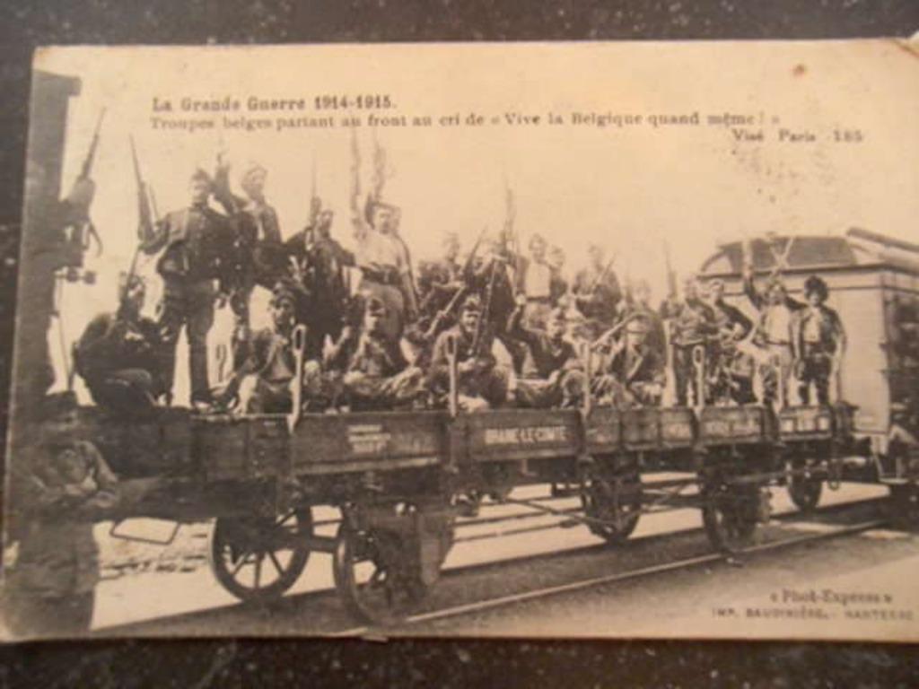 carte postale ABL grand train de guerre Paris 1914 1915 fron, Livres, Envoi, Marine