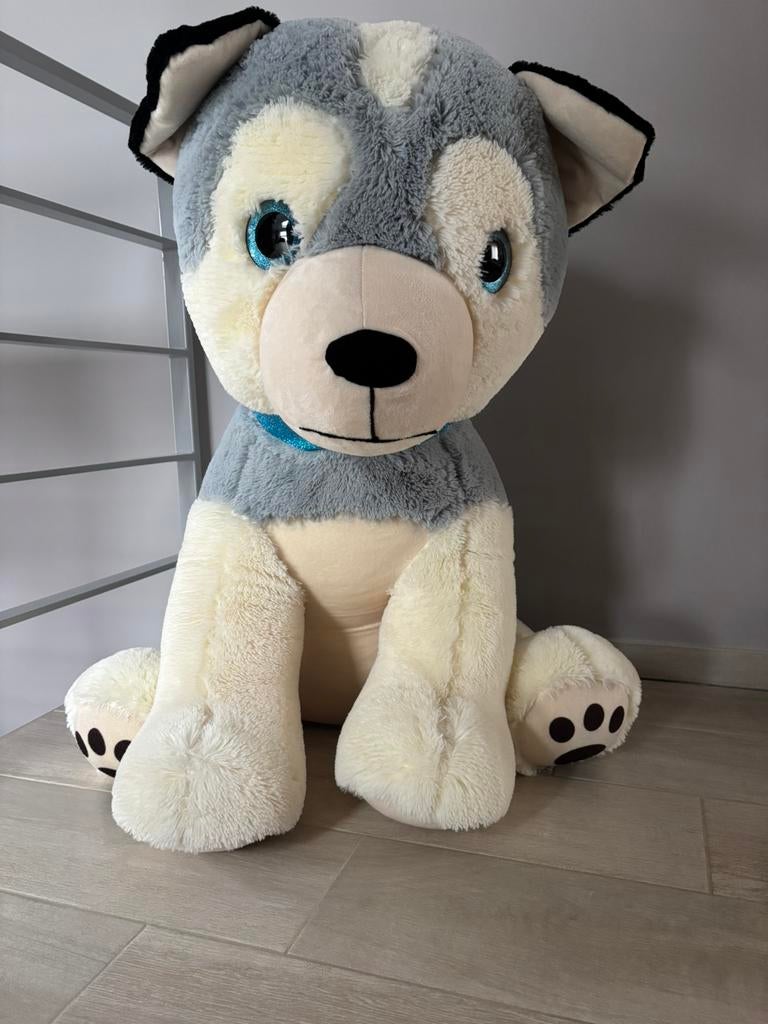 Husky knuffel, Kinderen en Baby's, Speelgoed | Knuffels en Pluche, Ophalen, Zo goed als nieuw, Hond