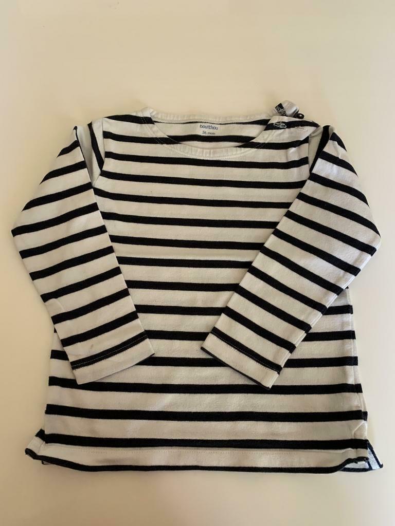 Marinière longues manches bout’ chou 3 ans, Gebruikt, Jongen of Meisje, Shirt of Longsleeve