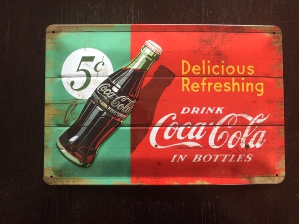 Vintage Coca - Cola bord, Enlèvement, Comme neuf, Panneau publicitaire