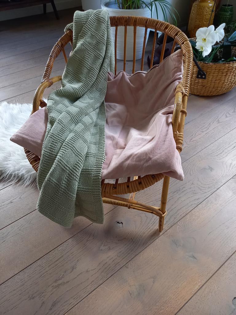 Vintage rotan rieten stoeltje voor kind, Ophalen, Zo goed als nieuw, Overige typen