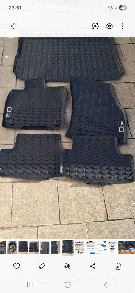 Tapis caoutchouc pour audi Q2 année 2020 jusqu'à 2025, Enlèvement ou Envoi