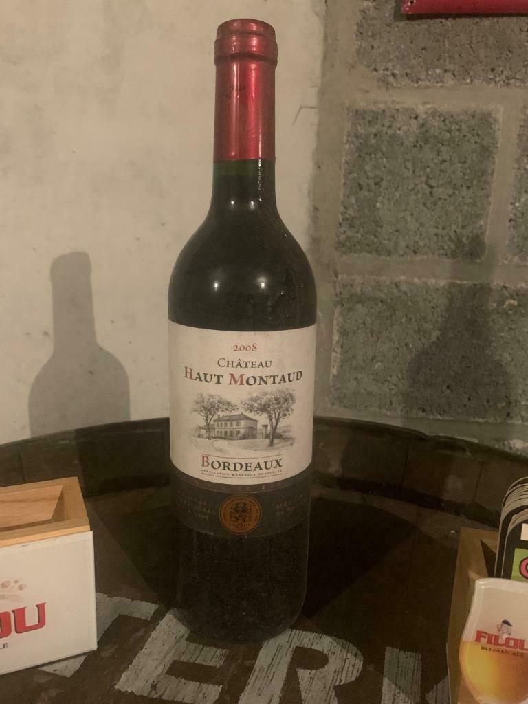 Rode wijn: 2x Chateau Haut Montaud 2008 Bordeaux, Verzamelen, Ophalen, Frankrijk, Nieuw, Rode wijn