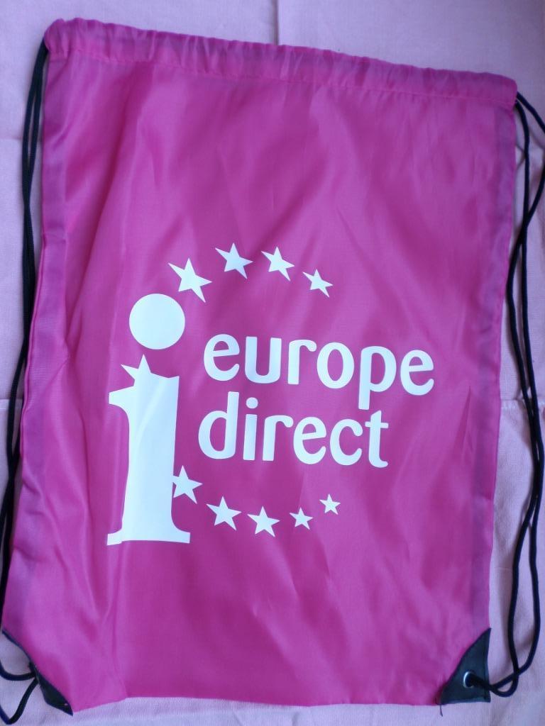 Sac à dos ou de gym rose blanc noir Europe direct mixte neuf, Enlèvement ou Envoi, Rose, 30 à 40 cm, Sac à dos