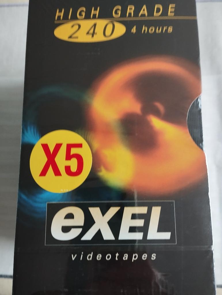 Cassettes VHS neuves et scellées 5 pièces Marque Exel, Enlèvement ou Envoi, Neuf, dans son emballage, Autres genres