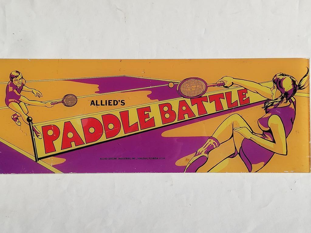 Panneau publicitaire - Paddle battle - 1973 - Allied USA, Antiquités & Art, Curiosités & Brocante, Enlèvement