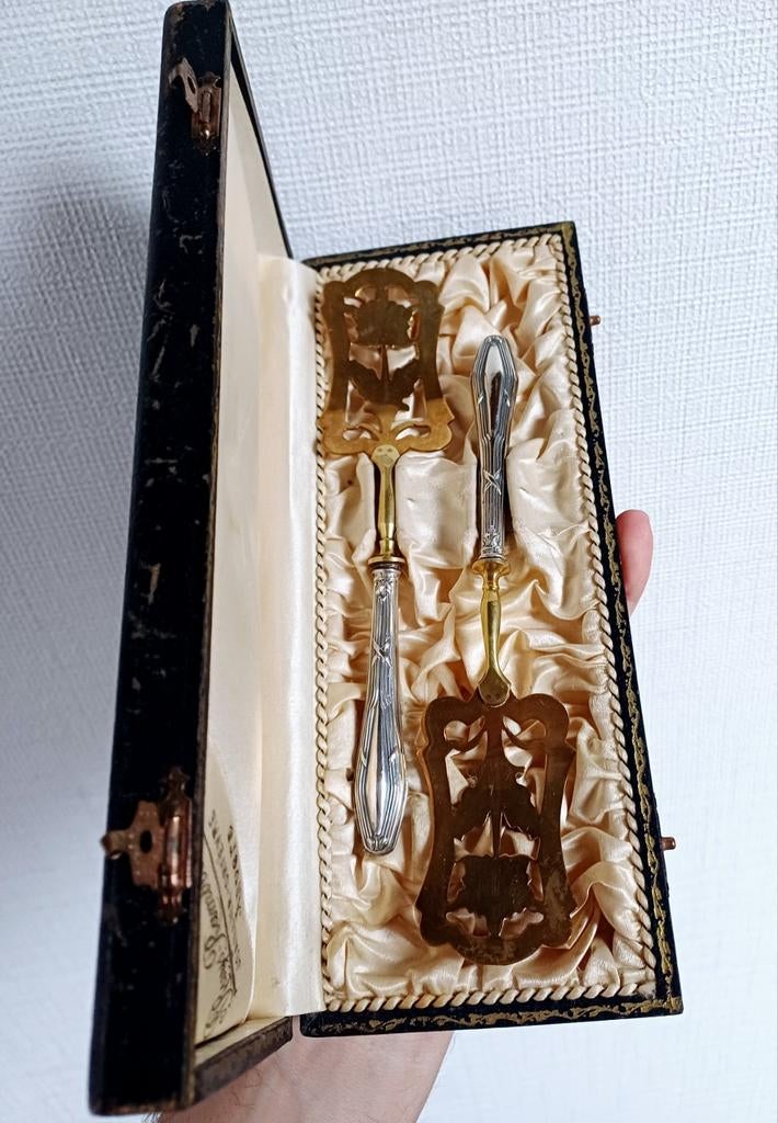 Ensemble de cuillères à petits fours en argent antique, Enlèvement ou Envoi, Argent
