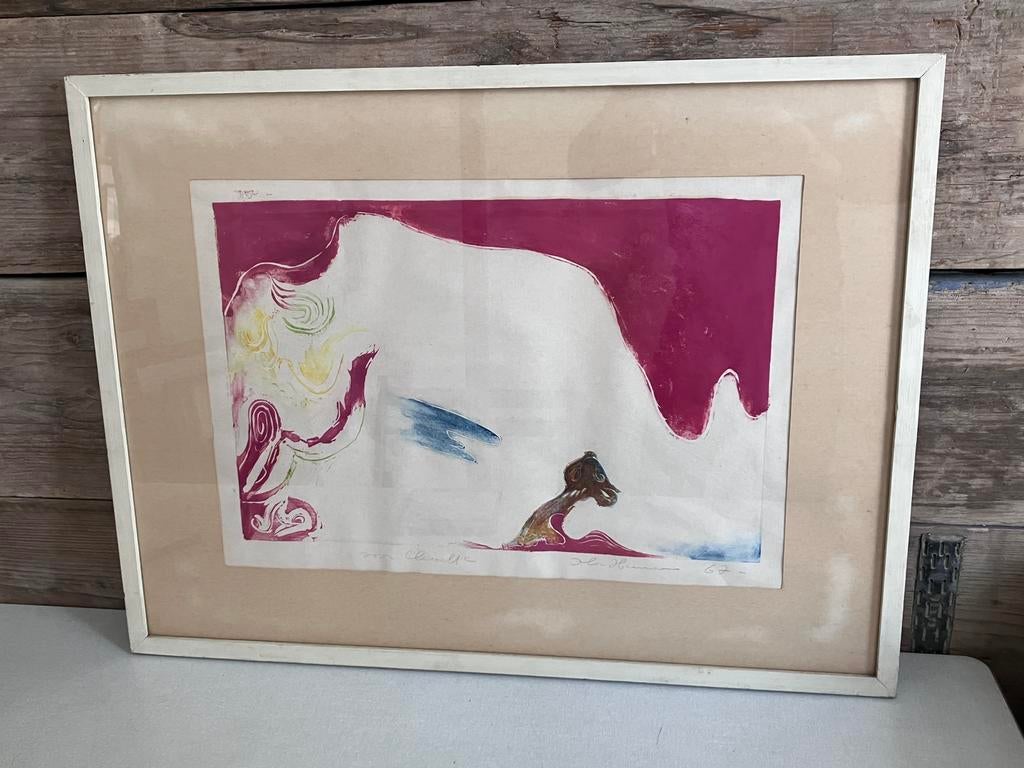 Zeefdruk Flor Hermans (1935-2017) uit 1967, Antiek en Kunst, Ophalen of Verzenden