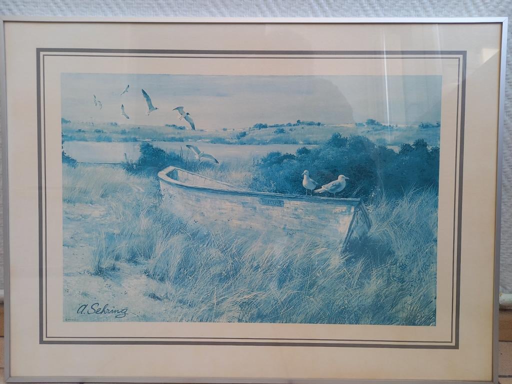 Ingelijste litho A. Sehring 1972, Antiek en Kunst, Kunst | Litho's en Zeefdrukken, Ophalen
