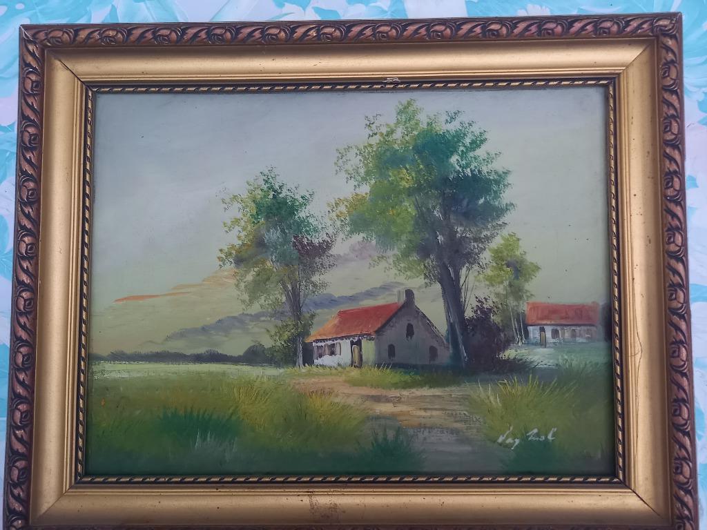 romantisch schilderij, Antiek en Kunst, Ophalen of Verzenden