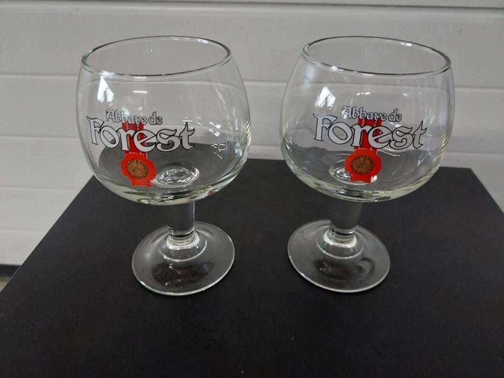 Bierglas abbaye de forest, Ophalen of Verzenden, Zo goed als nieuw, Bierglas