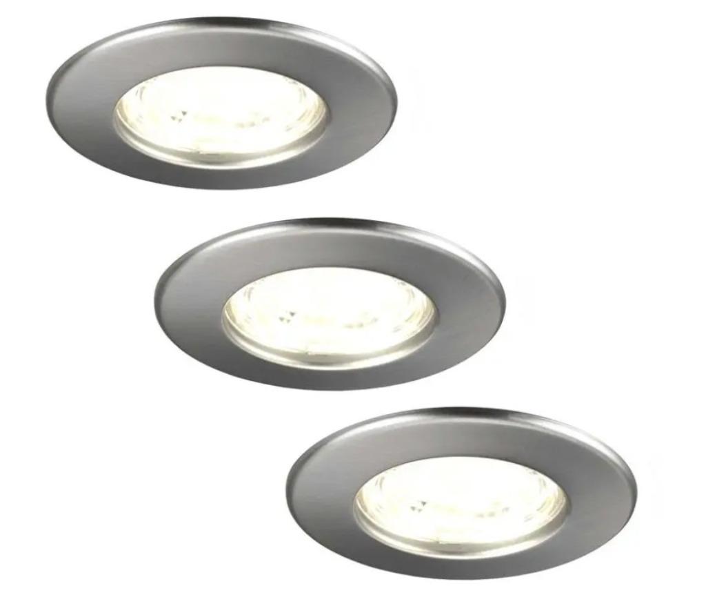 3 x Ledvion Dimbare LED Inbouwspot RVS - 5 Watt, Led, Metaal of Aluminium, Nieuw, Ophalen of Verzenden