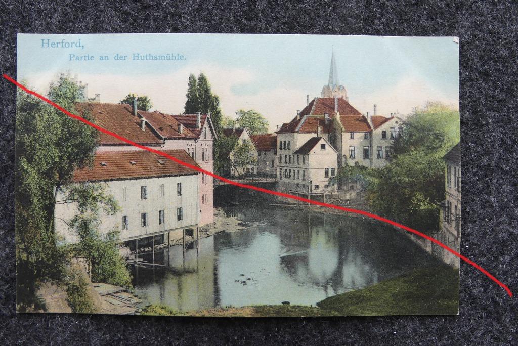 Postkaart Herford uit 1907, Duitsland, Enlèvement ou Envoi, Avant 1920, Affranchie, Allemagne