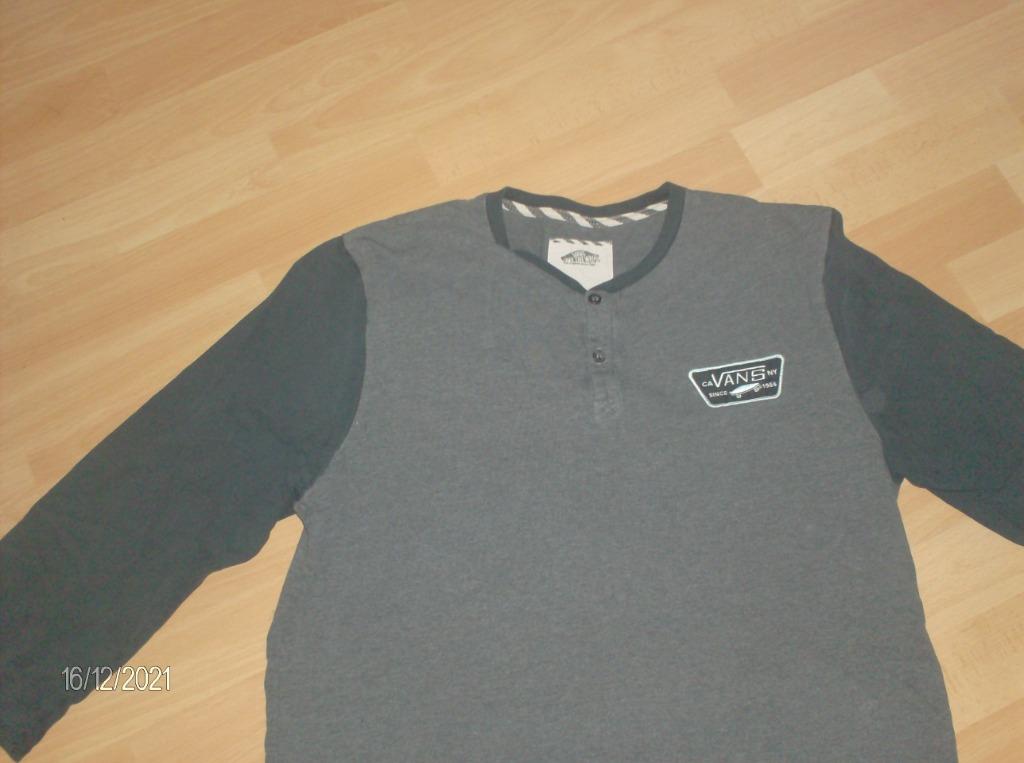TRUI ZWART/GRIJS MERK VANS - MAAT L / ¾ MOUW, Kleding | Heren, Truien en Vesten, Maat 52/54 (L), Zwart, Ophalen of Verzenden, Vans