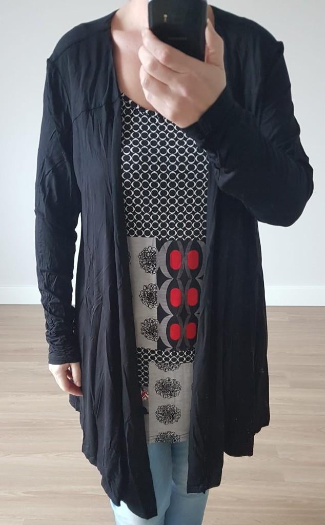 Jurk Joseph Ribkoff Tuniek Zwart Rood 48, Taille 46/48 (XL) ou plus grande, Joseph Ribkoff, Longueur genou, Envoi