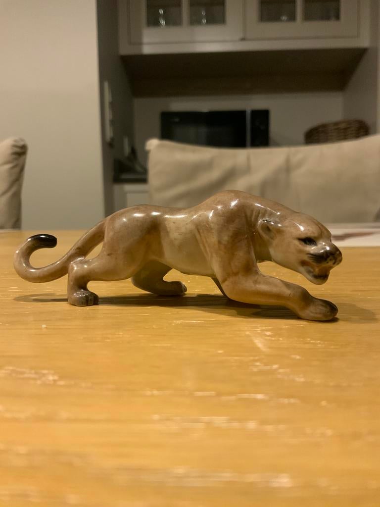 Sneeuwpanter sneeuwluipaard léopard des neiges LLADRO (?), Enlèvement ou Envoi