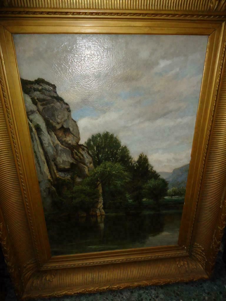 Théodore BARON °1840-1899 L huile/toile BARBIZON & Tervueren, Enlèvement