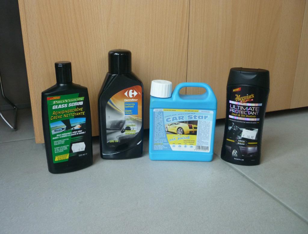 Set 4 poetsproducten en polish voor auto wagen autoshampoo, Ophalen of Verzenden