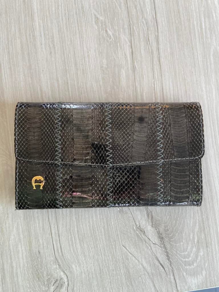 Clutch / portefeuille vintage, Ophalen, Zo goed als nieuw, Grijs