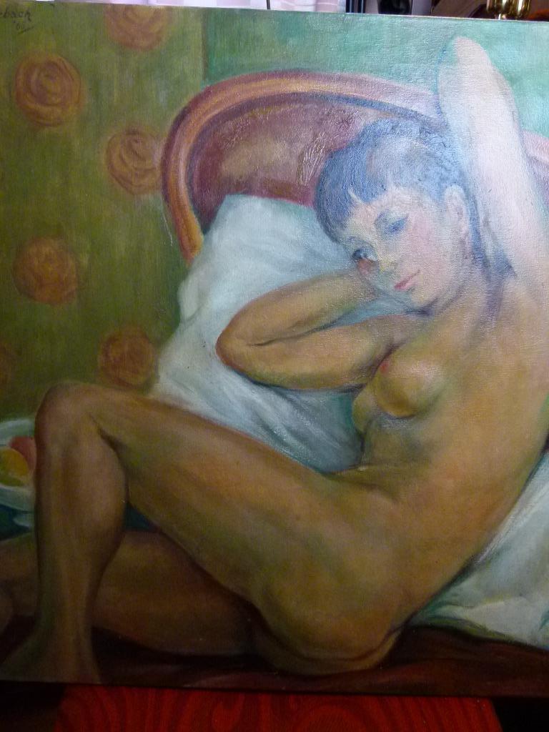 vintage naakt op canvas 1965, Ophalen, Huis en Inrichting