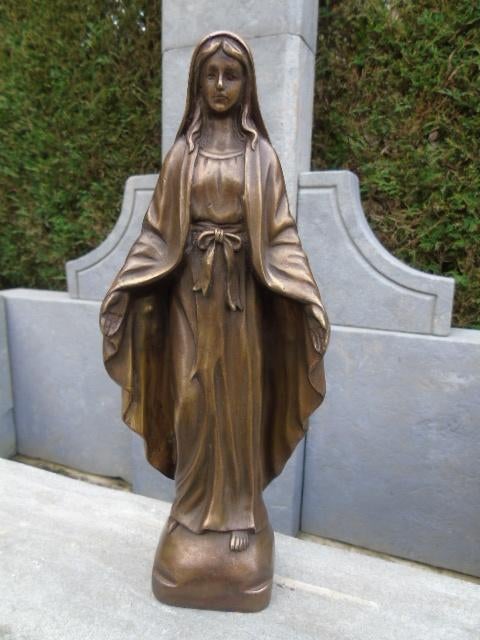 Heilige Maagd Maria in brons, nis, potal, Ophalen of Verzenden