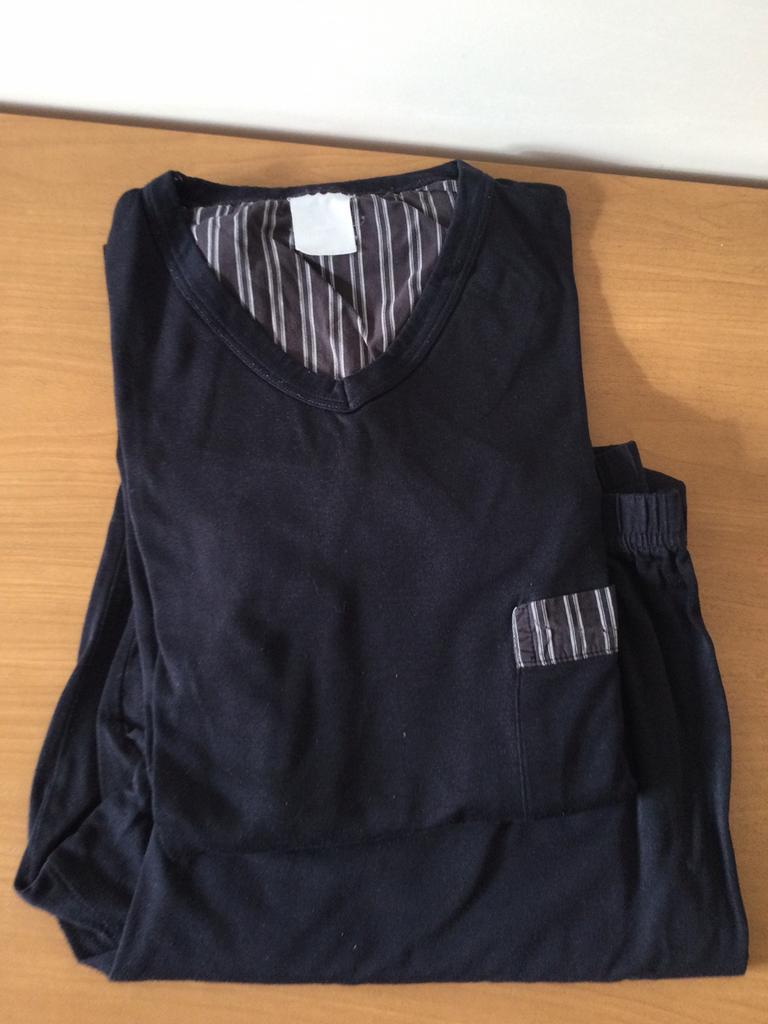 Heren pyjama met lange mouwen en lange broek - maat 48-50, Ophalen of Verzenden, Gedragen, Maat 48/50 (M)