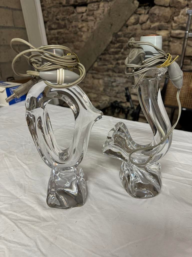Daum 2 pieds de lampes cristal, Enlèvement