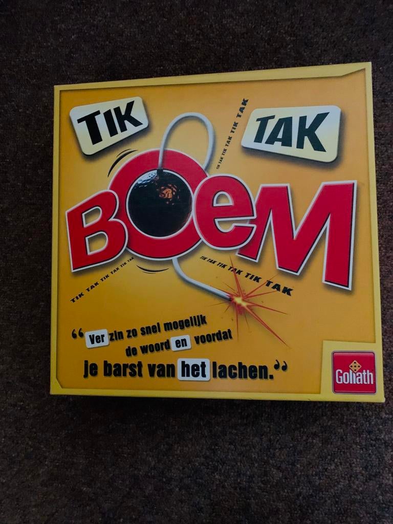 Gezelschapsspel Tik Tak Boem, Hobby en Vrije tijd, Ophalen, Zo goed als nieuw