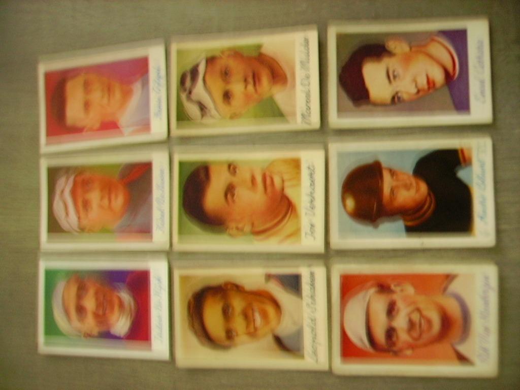 Wielrenners kaarten chromos, Gebruikt, Ophalen of Verzenden, 1940 tot 1960, Prent