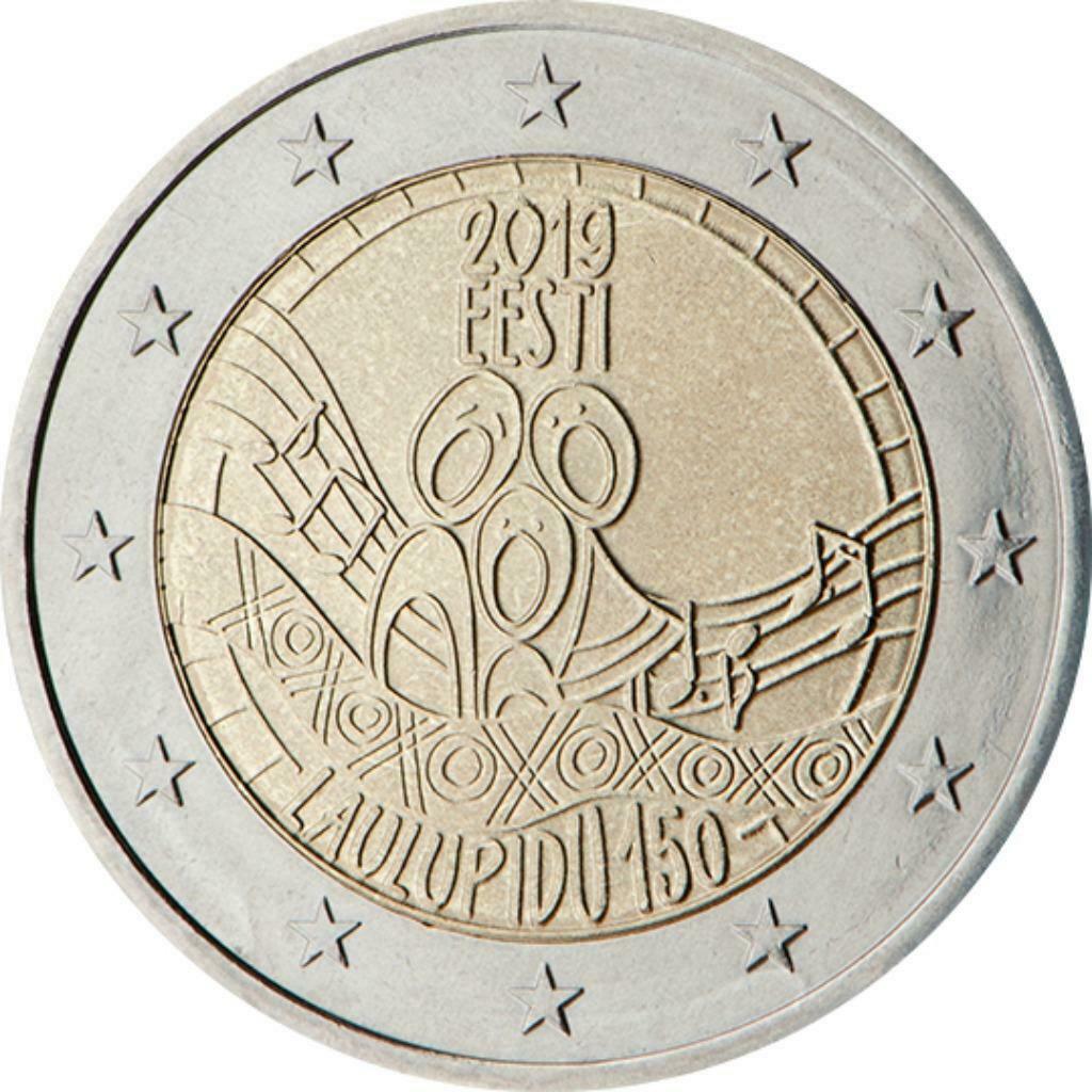 2 euros Estonie 2019 'Song Contest', Timbres & Monnaies, Monnaies | Europe | Monnaies euro, Enlèvement ou Envoi, Estonie, 2 euros