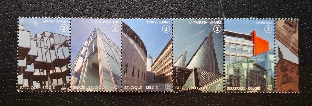 Belgique : COB 4160/64 ** Palais de justice 2011., Sans timbre, Neuf, Enlèvement ou Envoi, Non oblitéré
