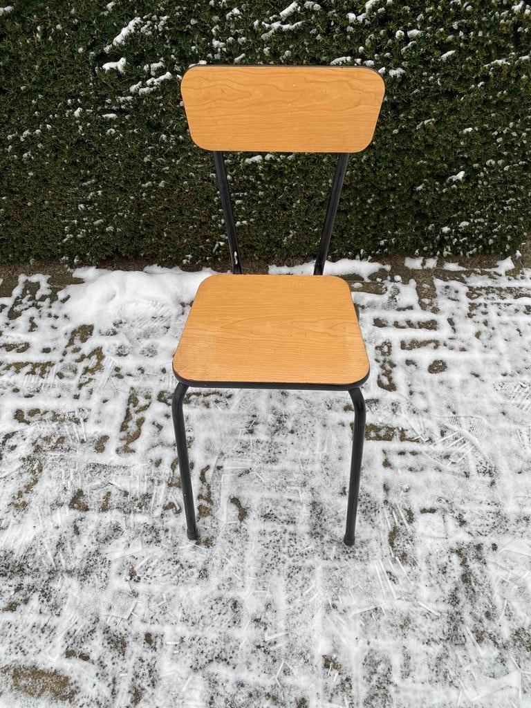 Kleine stoel beige /zwart, Enlèvement, Comme neuf, Noir