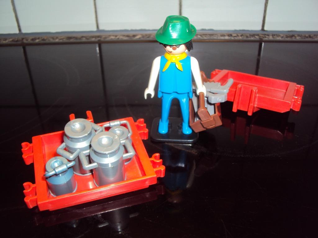 playmobil, boer met gerief VINTAGE, Enlèvement ou Envoi