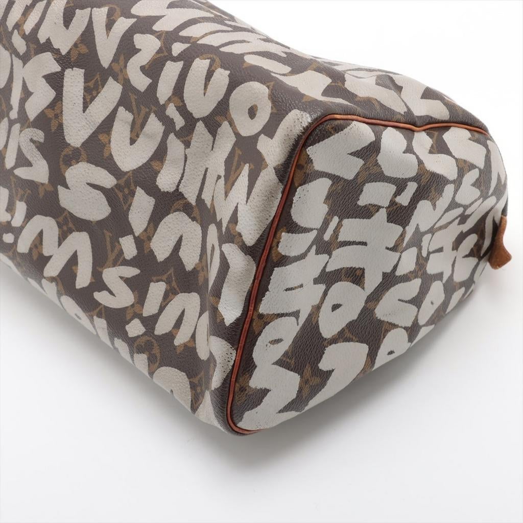 Sac Louis Vuitton Speedy 30 graffiti, Envoi, Utilisé, Brun, Sac à main