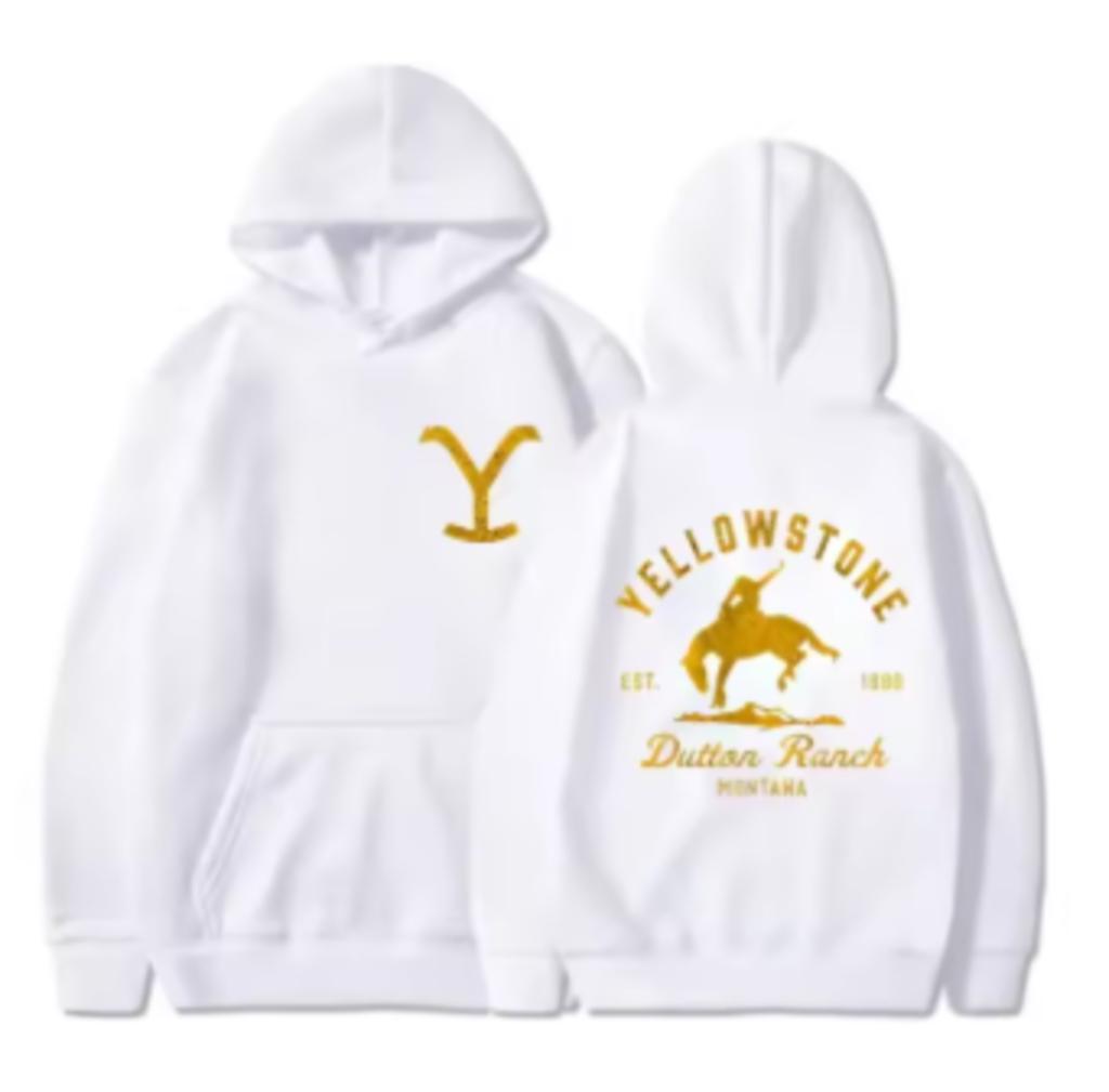 Pull à capuche et à capuche de luxe Yellostone Dutton Ranch
