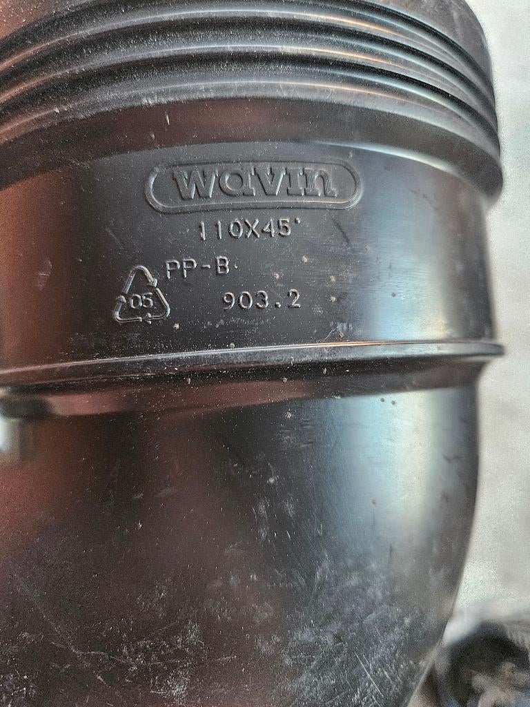 Wavin Pp manchetbocht 45 110mm zwart, Ophalen, Nieuw, Afvoer