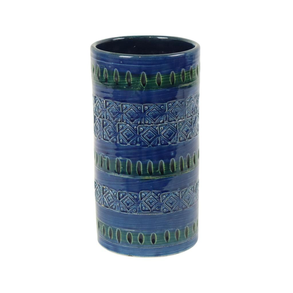 Vintage Italiaanse Vaas Ceramiche Minerva Blauw Keramiek, Enlèvement ou Envoi, Onbekend, Utilisé, Onbekend