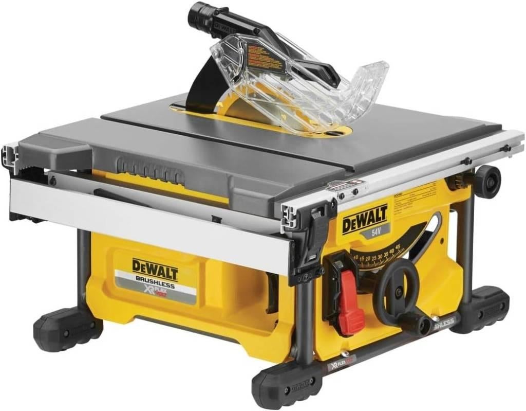 DeWALT DCS7485N-XJ Tafelcirkelzaag Flex V, 54 V, geel, Ophalen, Zo goed als nieuw, Dewalt
