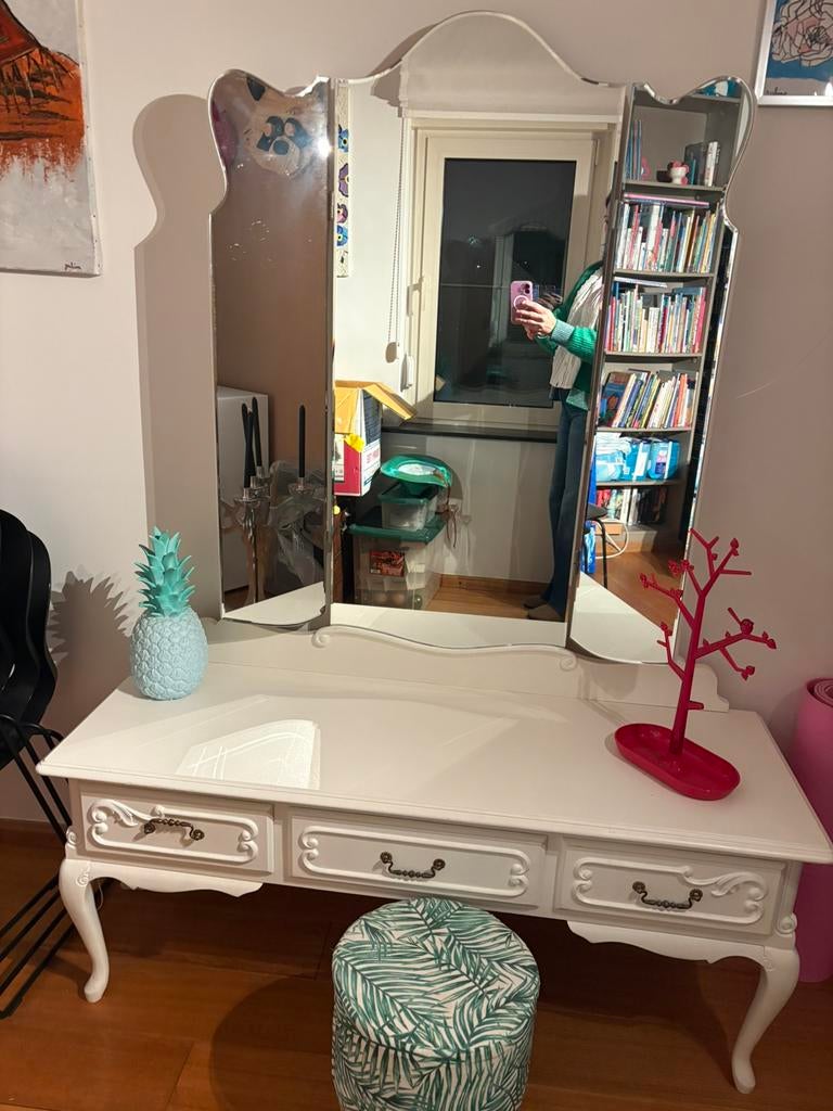 Vintage schminktafel, Vintage, 100 à 150 cm, Utilisé, Bois
