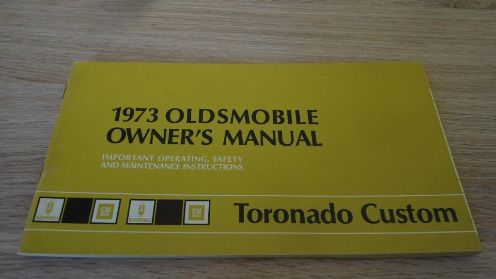 1973 Oldsmobile Toronado. First edition Owner's Manual., Ophalen of Verzenden