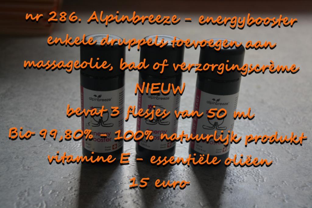 286. Alpinbreeze - energybooster , NIEUW , verzending inbegr, Verzenden, Nieuw, Olie of Lotion