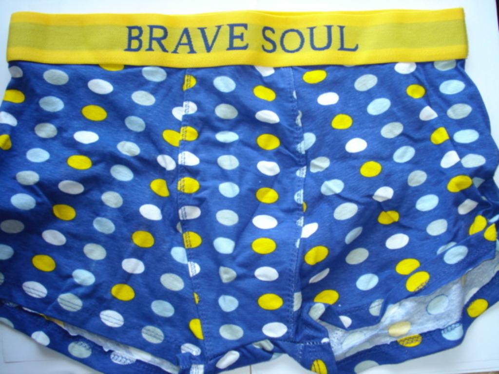 Brave Soul boxershort S small blauw wit geel, Verzenden, Blauw, Brave Soul, Boxer