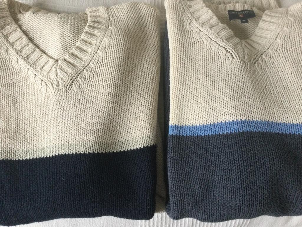 Pull VHals Heren - Dik katoen - 2# kleuren  COTTON FIELD XL, Taille 46/48 (XL) ou plus grande, Enlèvement ou Envoi, Autres couleurs