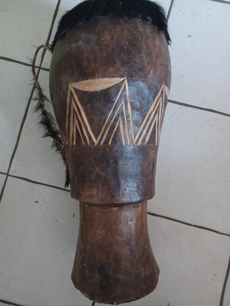 Tambour traditionnel  congolais., Antiquités & Art, Enlèvement