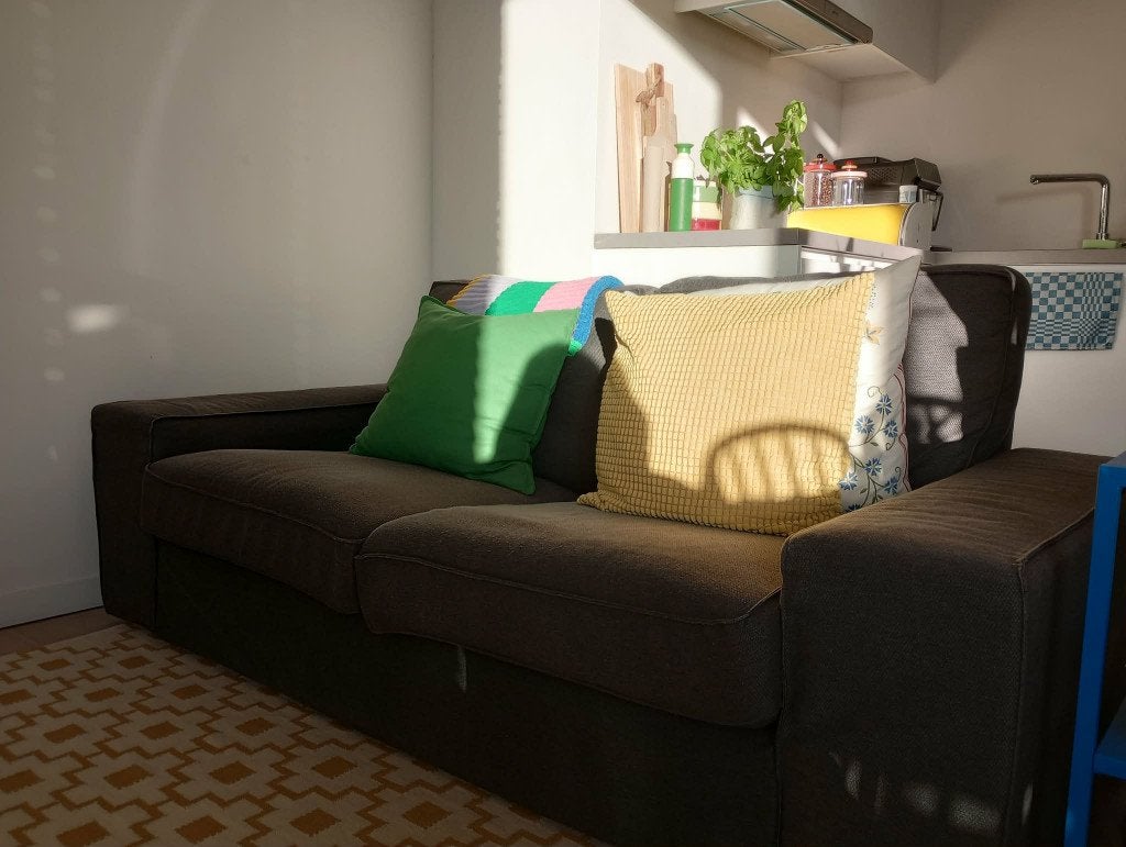 Grijze zetel Ikea, Huis en Inrichting, Ophalen, Gebruikt, 150 tot 200 cm, Tweepersoons