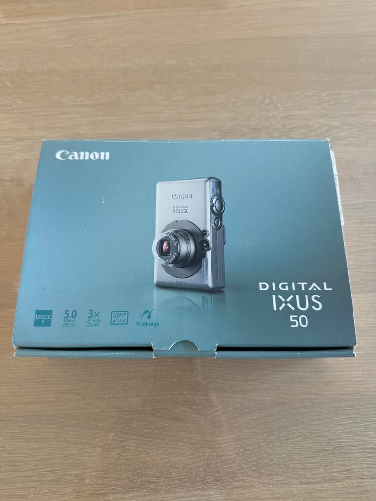 Canon digital ixus 50 in doos, complete set, Ophalen, Zo goed als nieuw, Canon