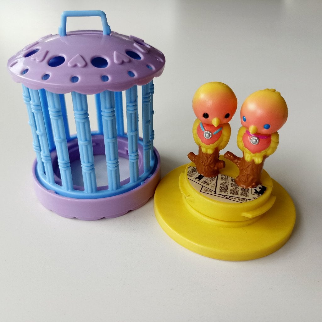 Littlest Pet Shop Kissing Love Birds vogelkooi vintage 1992, Ophalen of Verzenden, Gebruikt