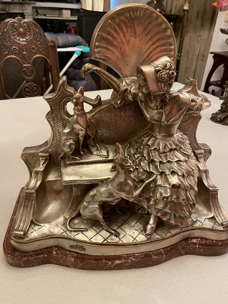 Zeer groot antiek beeld in brons gesigneerde, Enlèvement, Bronze